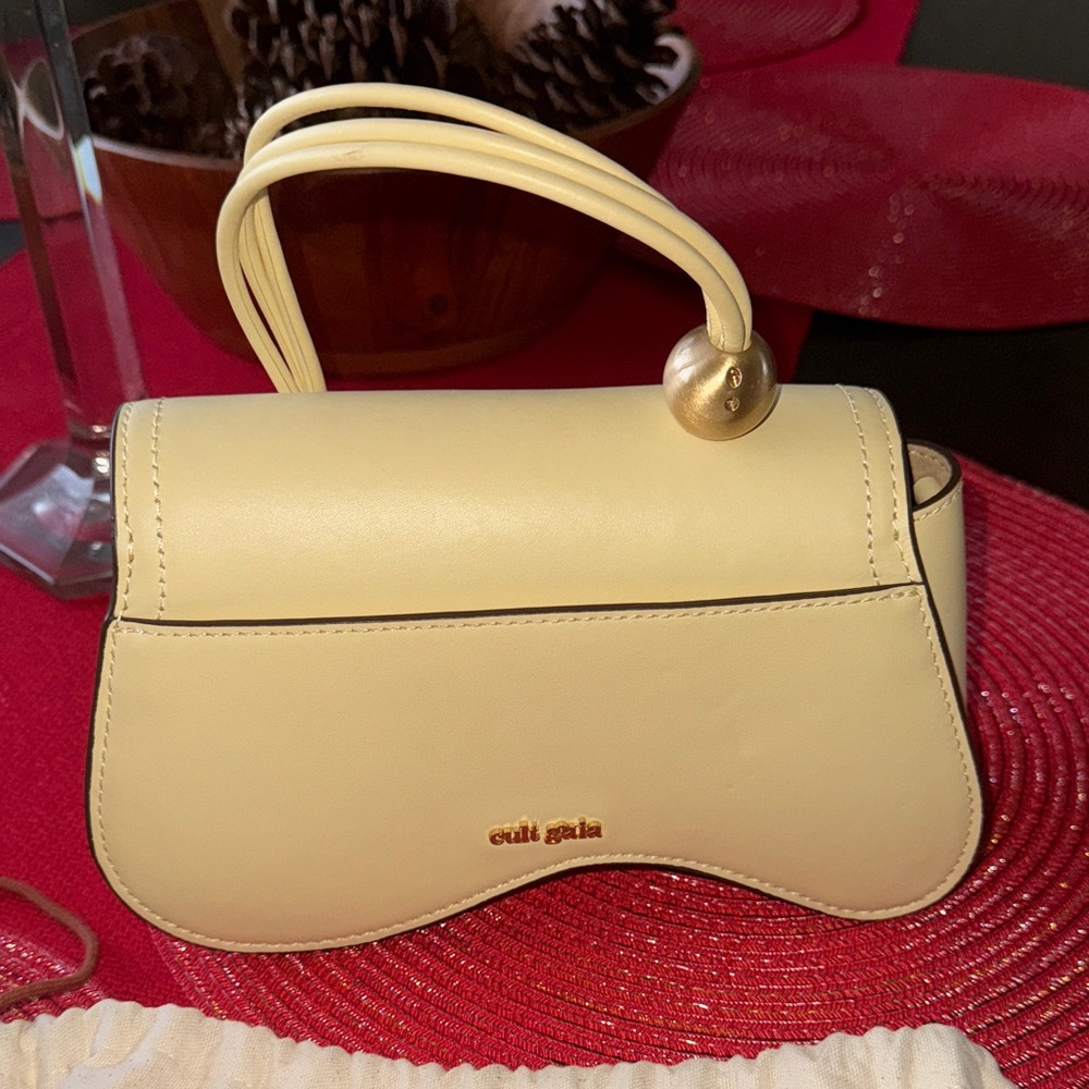 Cult Gaia Kazia Cross Body (burro) with Gold Accents